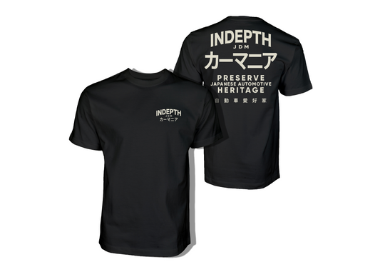 InDepth JDM Heritage TShirt - Black/Vintage Cream