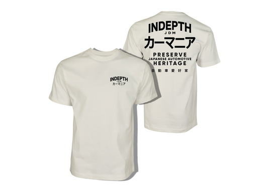 InDepth JDM Heritage TShirt - Vintage White/Black