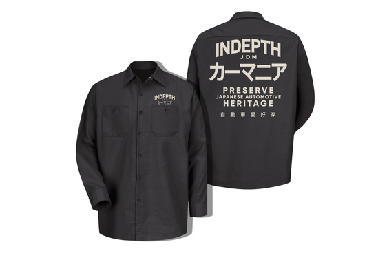 InDepth JDM Mechanic Shirt - Black/Vintage Cream