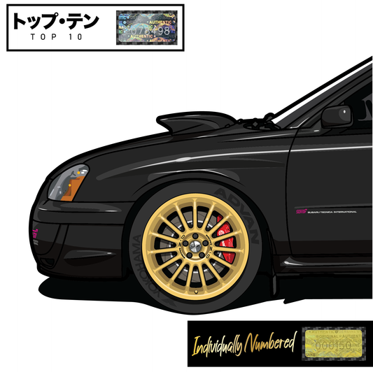 Subaru WRX STi Blobeye - Java Black Pearl - Top 10