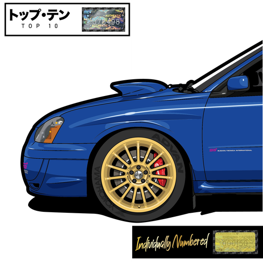 Subaru WRX STi Blobeye - WR Blue Pearl - Top 10